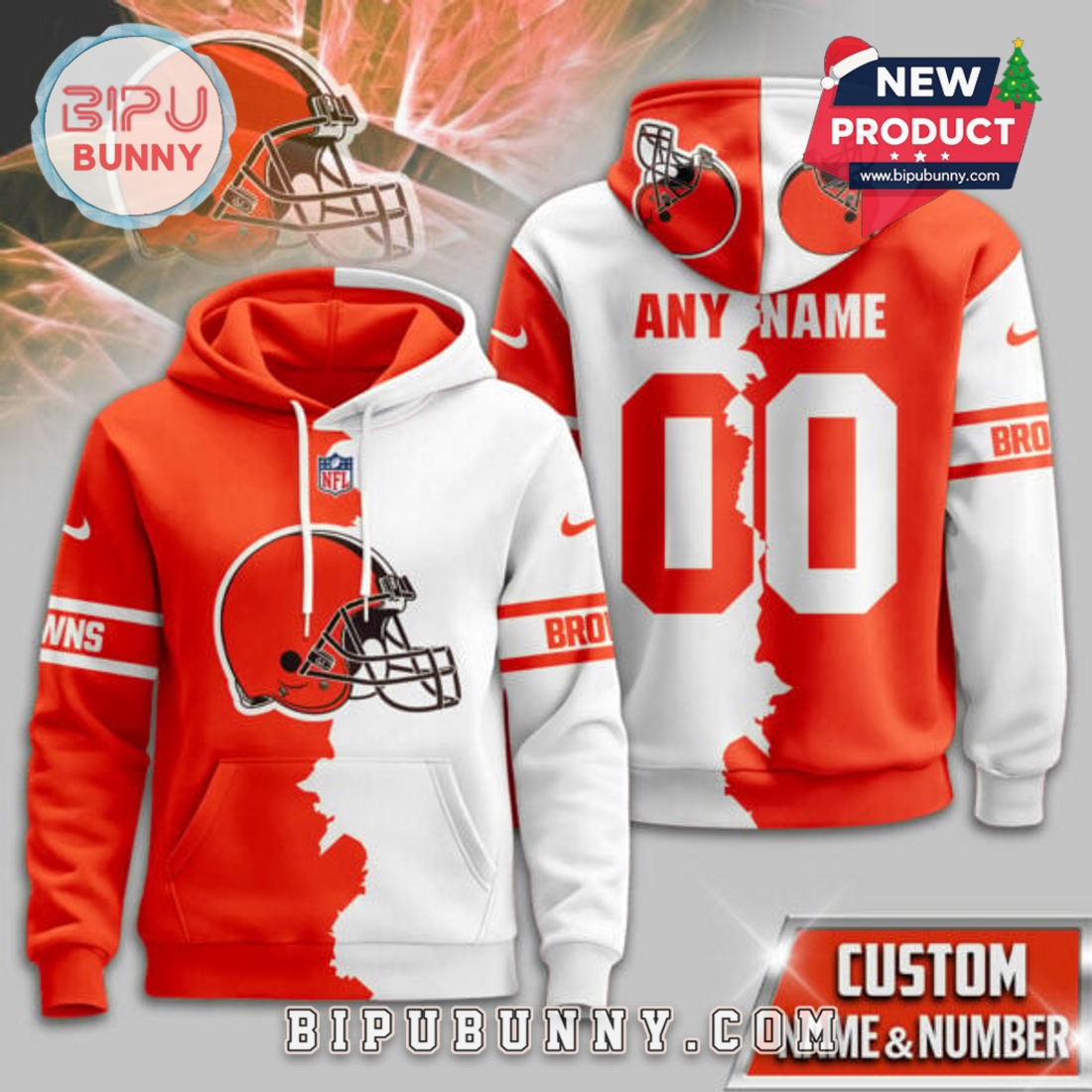 Cleveland Browns 2025 Victory Split Hoodie Cleveland Browns 2025 Victory Split Hoodie