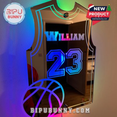 Custom LED Cool Mirror Lights For Basketball Lovers