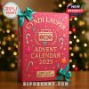 Pink Cyndi Lauper advent calendar with golden holiday accents and retro music visuals!