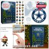 Dallas Cowboys 65th anniversary advent calendar with decorative Christmas theme and countdown boxes for December!