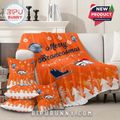 Denver Broncos 2025 Christmas Fleece Blanket