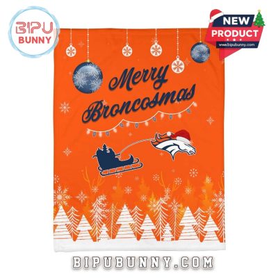 Denver Broncos 2025 Christmas Fleece Blanket