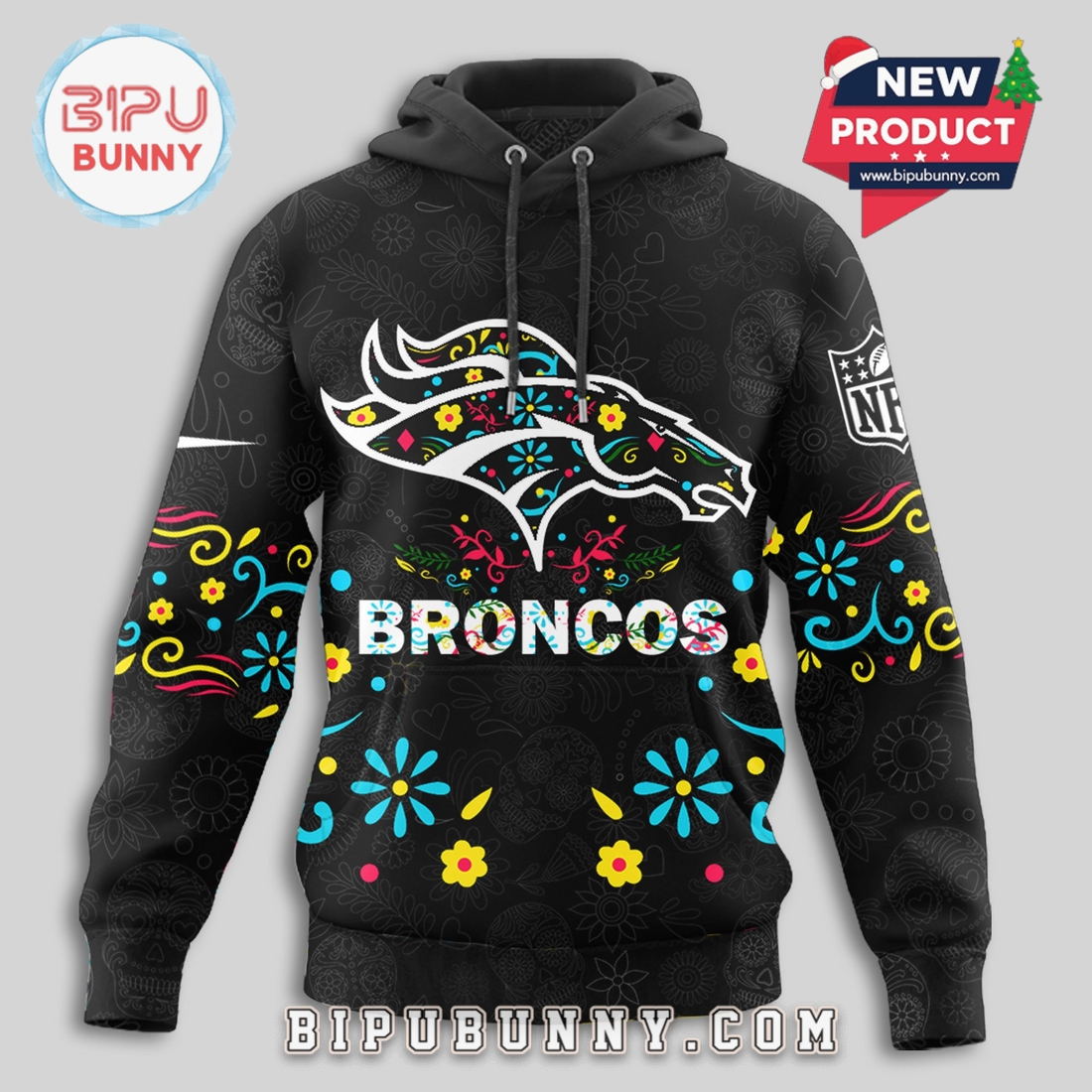 Denver Broncos NFL Dia de los Muertos Limited Editions Hoodie Denver Broncos NFL Dia de los Muertos Limited Editions Hoodie