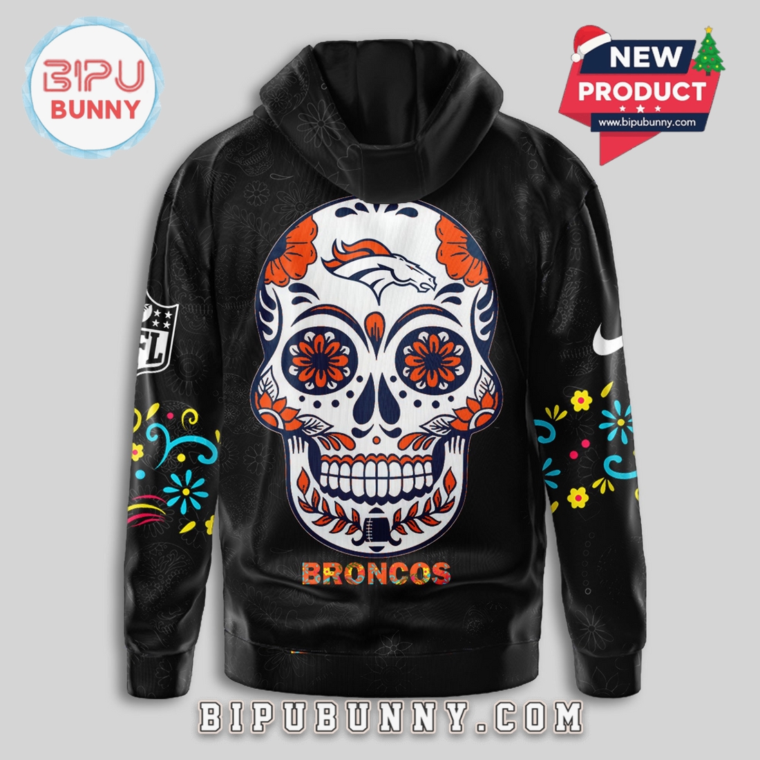 Denver Broncos NFL Dia de los Muertos Limited Editions Hoodie Denver Broncos NFL Dia de los Muertos Limited Editions Hoodie
