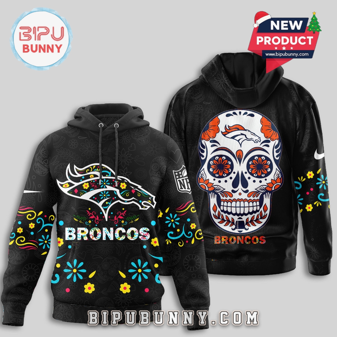 Denver Broncos NFL Dia de los Muertos Limited Editions Hoodie Denver Broncos NFL Dia de los Muertos Limited Editions Hoodie