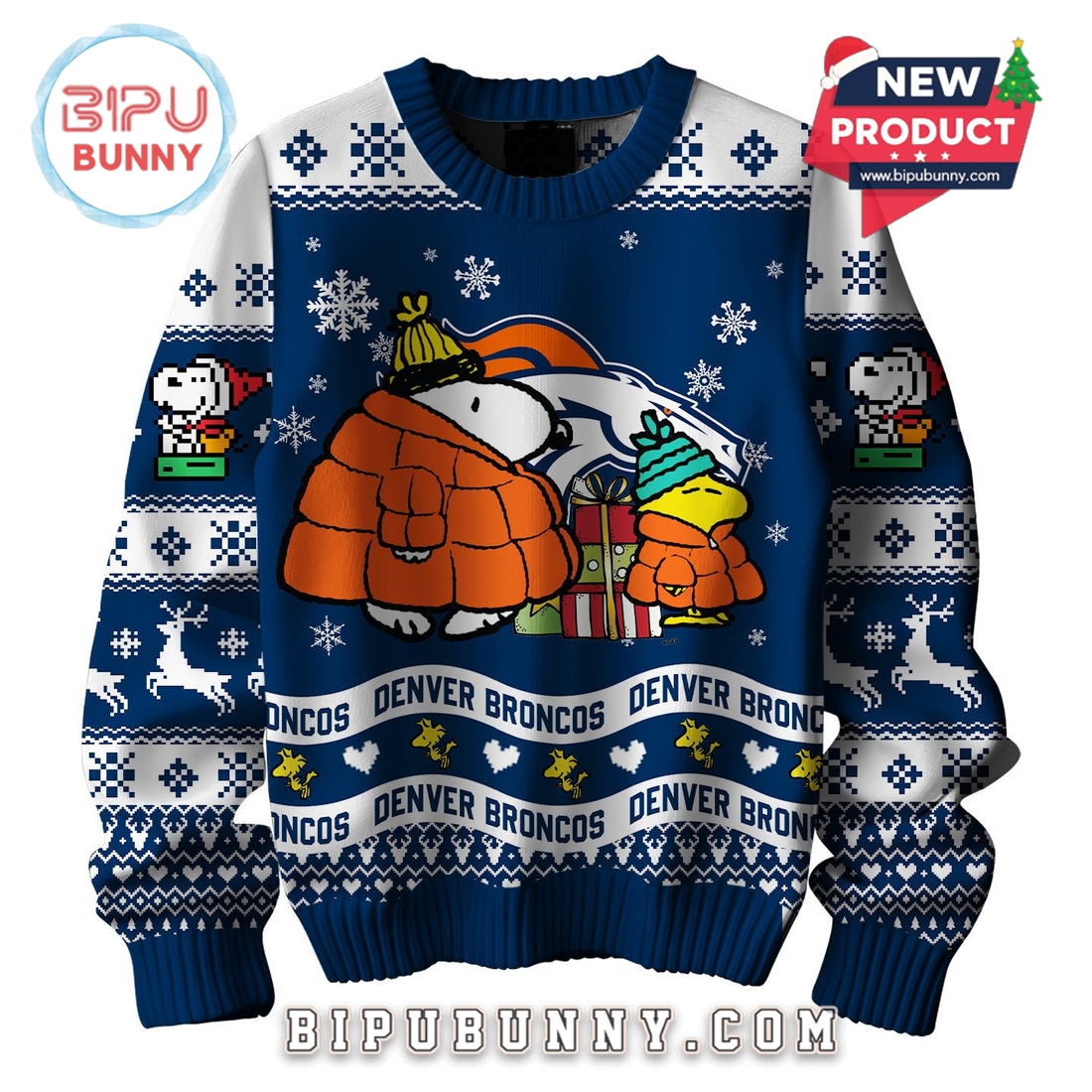 Denver Broncos NFL Peanuts Snoopy Ugly Sweater 2025 Denver Broncos NFL Peanuts Snoopy Ugly Sweater 2025