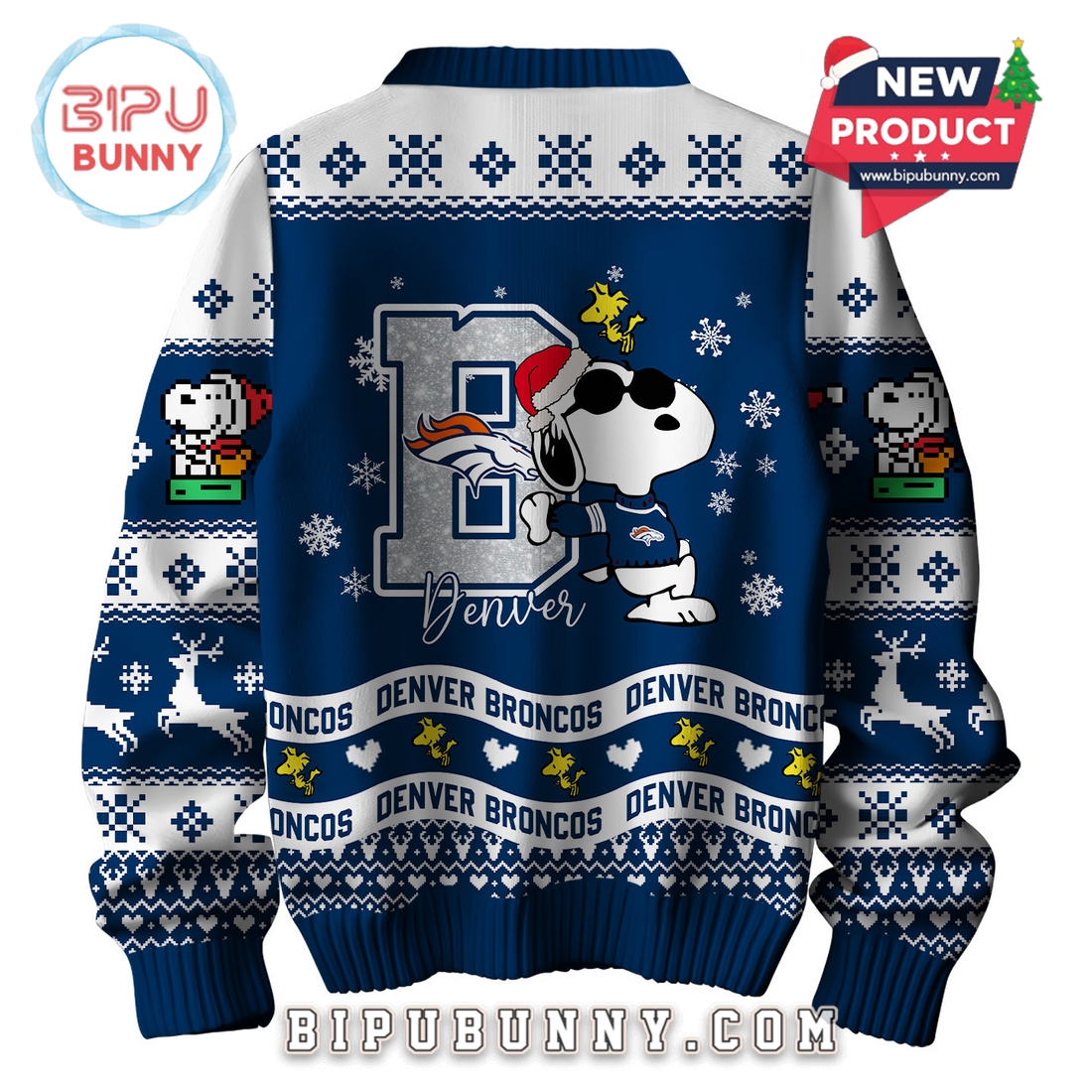 Denver Broncos NFL Peanuts Snoopy Ugly Sweater 2025 Denver Broncos NFL Peanuts Snoopy Ugly Sweater 2025