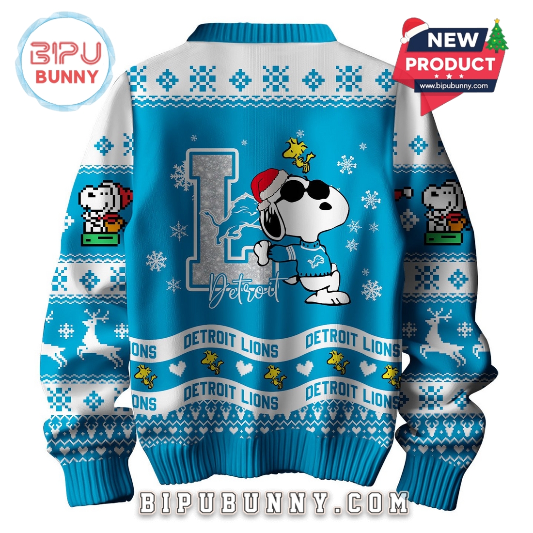 Detroit Lions NFL Peanuts Snoopy Ugly Sweater 2025 Detroit Lions NFL Peanuts Snoopy Ugly Sweater 2025