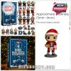 Duke Blue Devils holiday advent calendar with 24 miniatures including figures, sports-themed decorations, team logos, and stadium replicas arranged beside the calendar box!