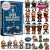 Duke University-themed advent calendar content featuring collectible characters and decorative charms in winter holiday style, made to celebrate Blue Devils spirit!