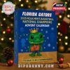 Florida Gators advent calendar for 2025 NCAA basketball champions in a Christmas-themed setting with holiday lights, tree, and festive decor surrounding the colorful product box!