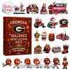 All included Georgia Bulldogs ornaments featuring players, mascots, Santa figures, holiday trucks, and sports-themed tree decorations.