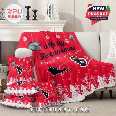 Houston Texans 2025 Christmas Fleece Blanket Houston Texans 2025 Christmas Fleece Blanket