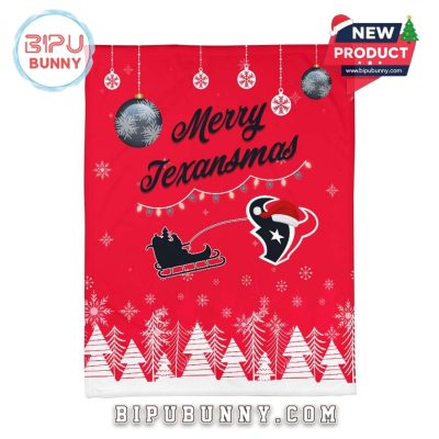 Houston Texans 2025 Christmas Fleece Blanket