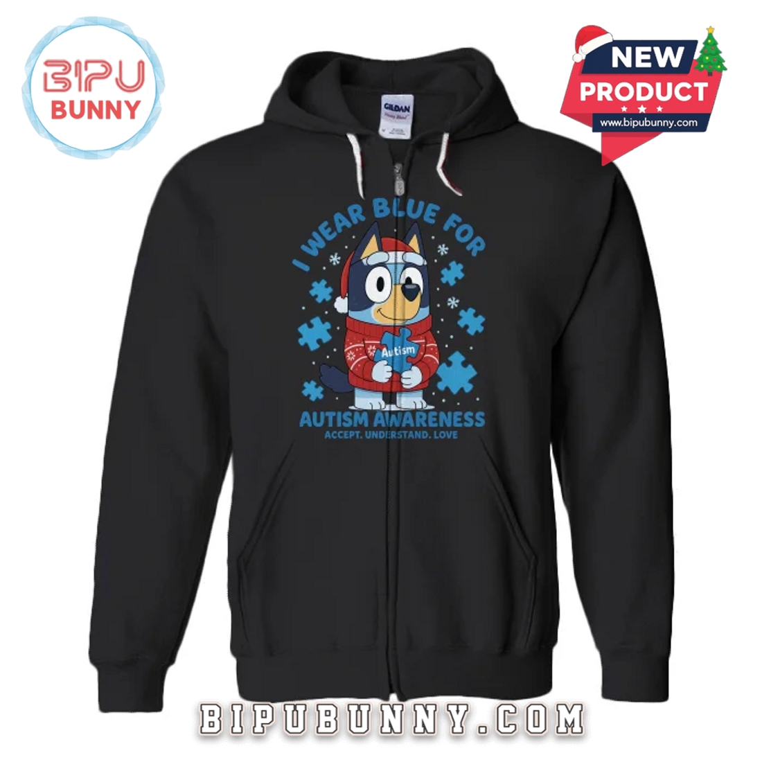 I Wear X-Mas Blue For Autism Awareness T-Shirt I Wear X-Mas Blue For Autism Awareness T-Shirt