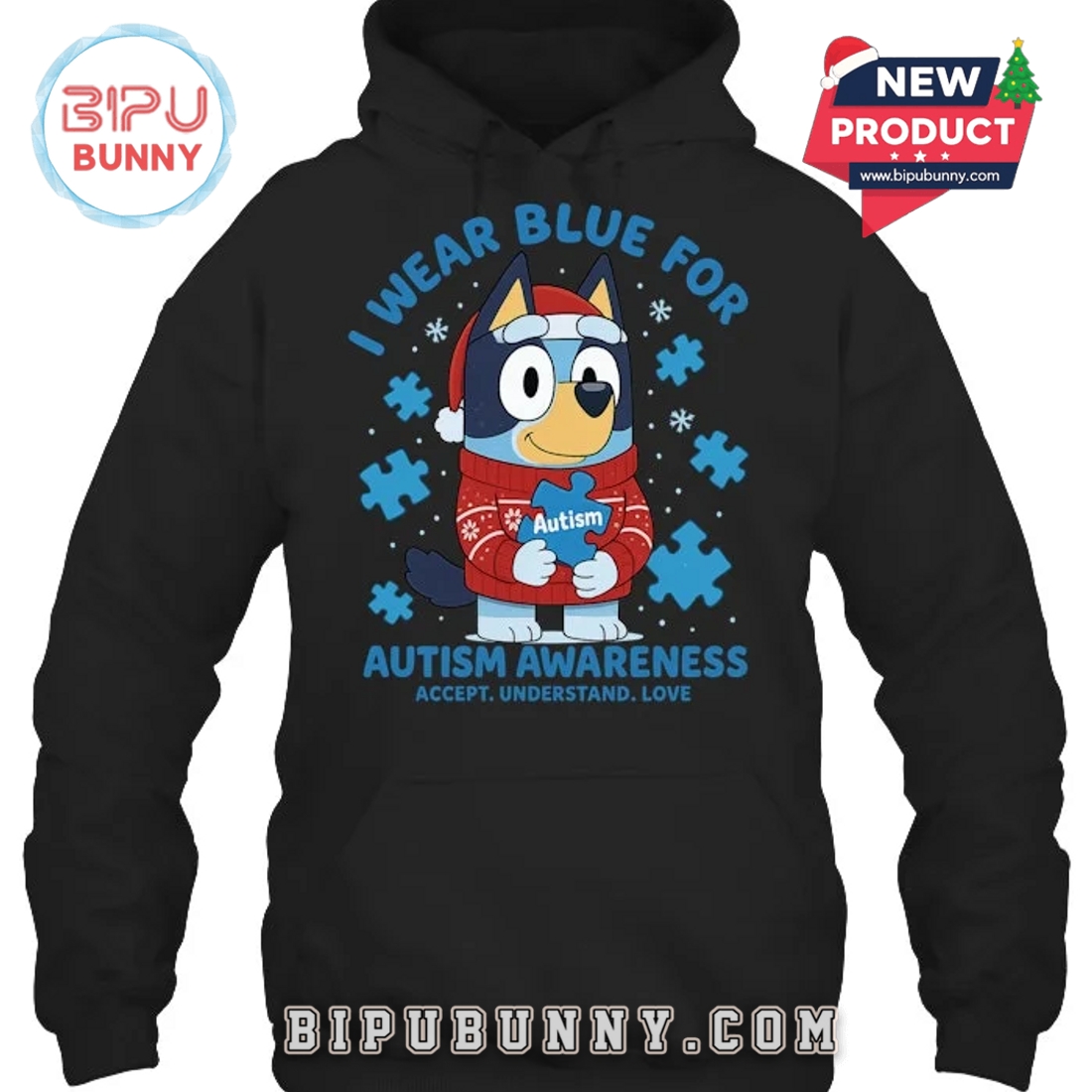 I Wear X-Mas Blue For Autism Awareness T-Shirt I Wear X-Mas Blue For Autism Awareness T-Shirt
