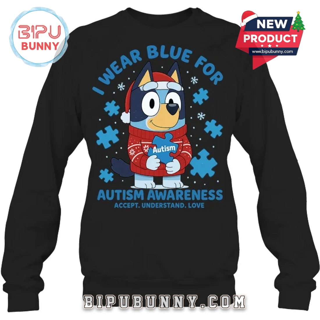 I Wear X-Mas Blue For Autism Awareness T-Shirt I Wear X-Mas Blue For Autism Awareness T-Shirt