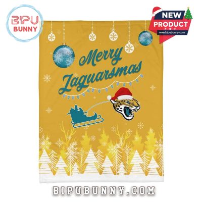 Jacksonville Jaguars 2025 Christmas Fleece Blanket