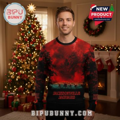 Jacksonville Jaguars x Stranger Things Ugly Sweater 2025