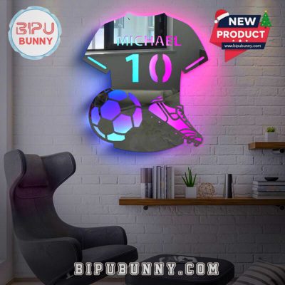 Jersey Mirror Light With Custom Name And Number