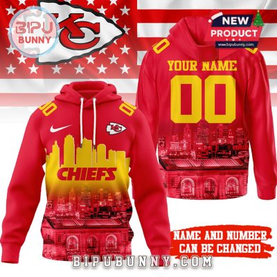 Kansas City Chiefs Custom NFL Skyline Hoodie 2025