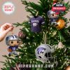 Kansas State Wildcats holiday ornaments decorating a Christmas tree with purple pride!
