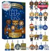Layout of the 144th Anniversary Kentucky Wildcats calendar with every included mini figure and branded ornament visible!