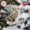 Winter Omen bird ornament adds a gothic fantasy touch to your Christmas tree!