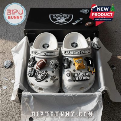 Las Vegas Raiders Football Crocs Clogs