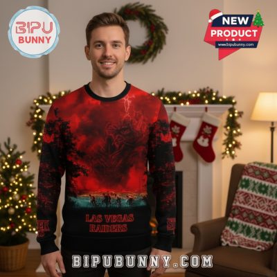 Las Vegas Raiders x Stranger Things Ugly Sweater 2025