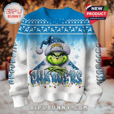 Los Angeles Chargers Grinch Ugly Christmas Sweater 2025