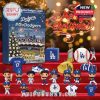 Close-up of collectible figurines and themed ornaments included in the Los Angeles Dodgers 2025 Advent Calendar!