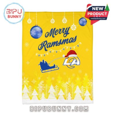 Los Angeles Rams 2025 Christmas Fleece Blanket