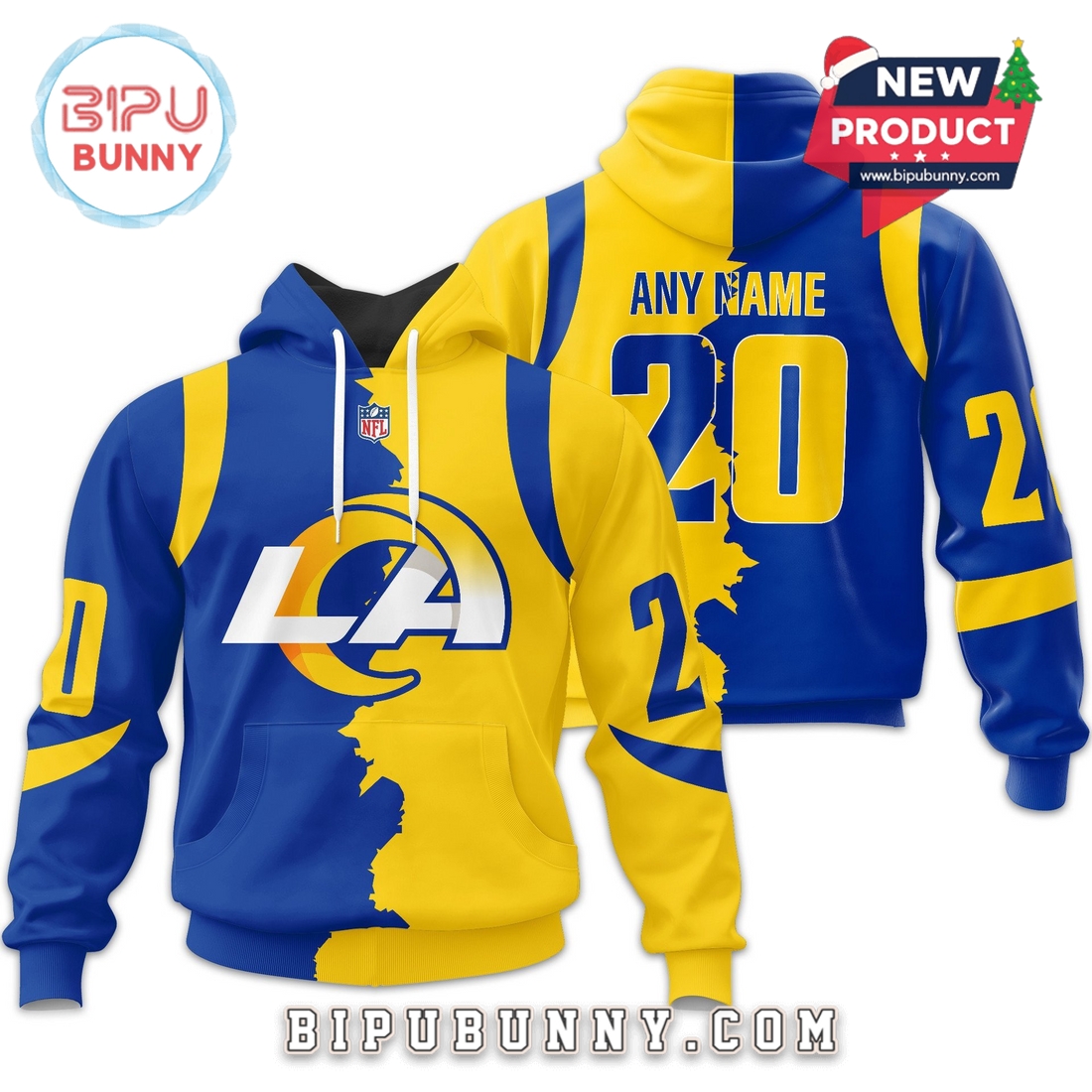Los Angeles Rams 2025 NFL Home Mix Away Hoodie Los Angeles Rams 2025 NFL Home Mix Away Hoodie