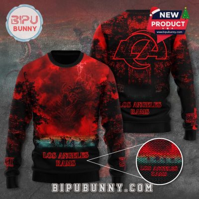 Los Angeles Rams x Stranger Things Ugly Sweater 2025