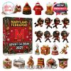 The collection includes a mix of player ornaments, jerseys, helmets, and stadium replicas, each designed with Maryland colors and festive holiday touches!