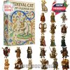 Medieval cat advent calendar featuring fantasy-style feline figurines in historical costumes!