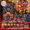 Detailed close-up of Def Leppard-themed figurines, instruments, and ornaments included in the 2025 Advent Calendar!