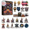 Full product lineup of the 2025 Def Leppard Advent Calendar including all figurines, decorations, and band-themed pieces!