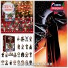 Star Wars 2025 Advent Calendar with 24 holiday mini figures on red steps