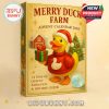 Festive advent calendar box with farm-themed rubber duck character in holiday sweater and Santa hat!