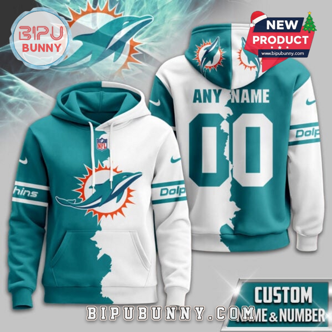 Miami Dolphins 2025 Victory Split Hoodie Miami Dolphins 2025 Victory Split Hoodie