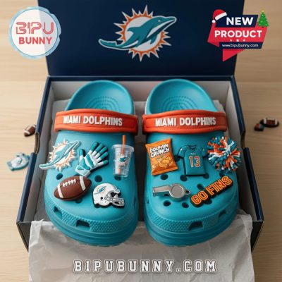 Miami Dolphins Football Crocs Clogs