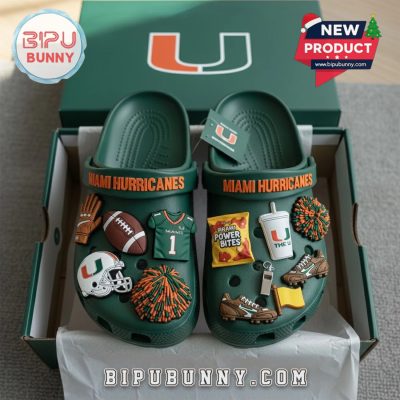 Miami Hurricanes Football Crocs Clogs
