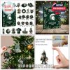 A collection of Michigan State Spartans holiday-themed ornaments shown with the official 2025 advent calendar package!