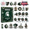 All featured ornaments from the Michigan State Spartans Advent Calendar 2025 presented with the main packaging!