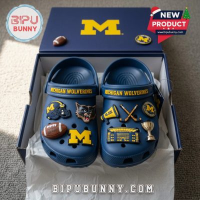 Michigan Wolverines Football Crocs Clogs
