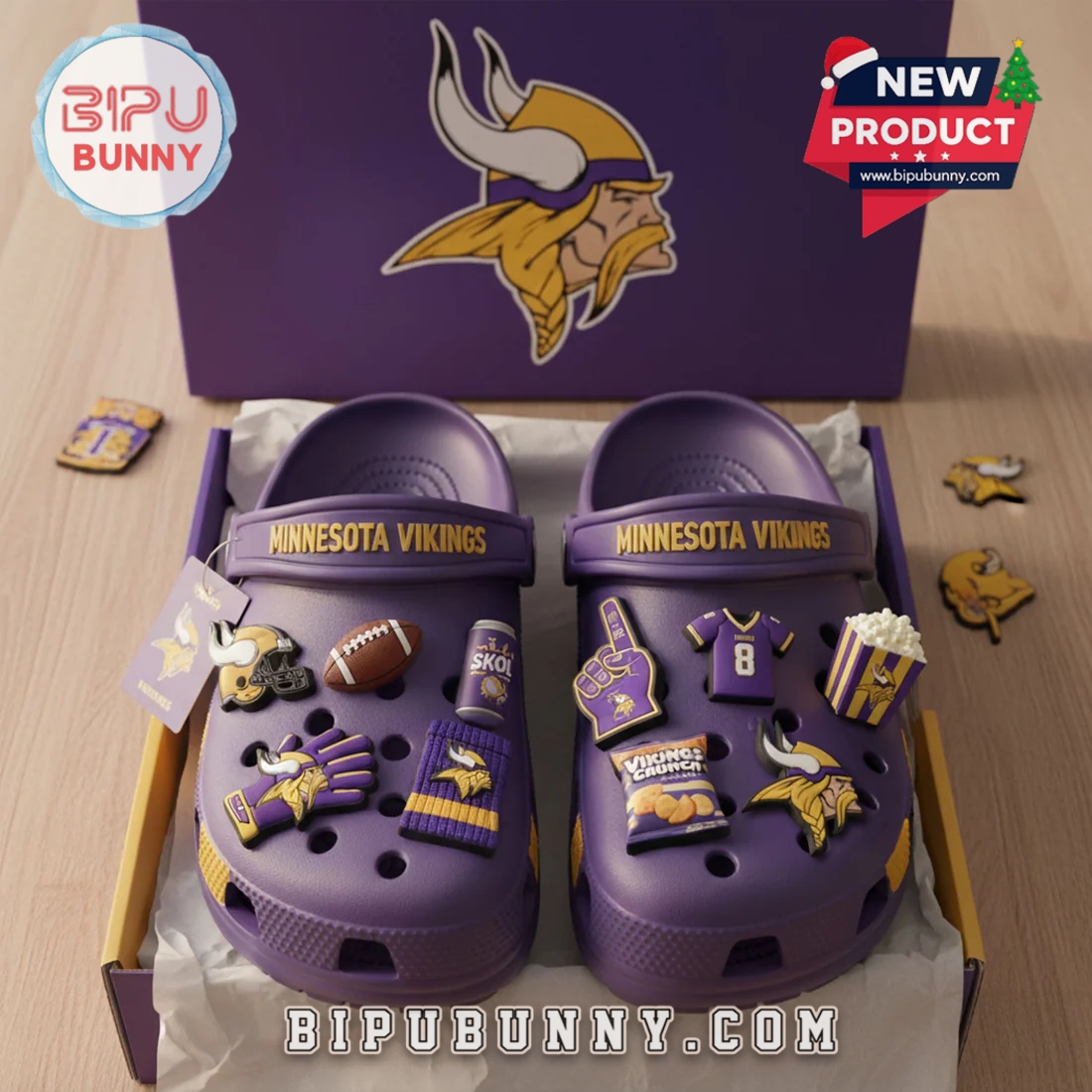 Minnesota Vikings Football Crocs Clogs Minnesota Vikings Football Crocs Clogs