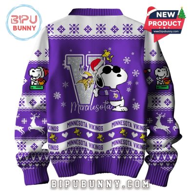 Minnesota Vikings NFL Peanuts Snoopy Ugly Sweater 2025