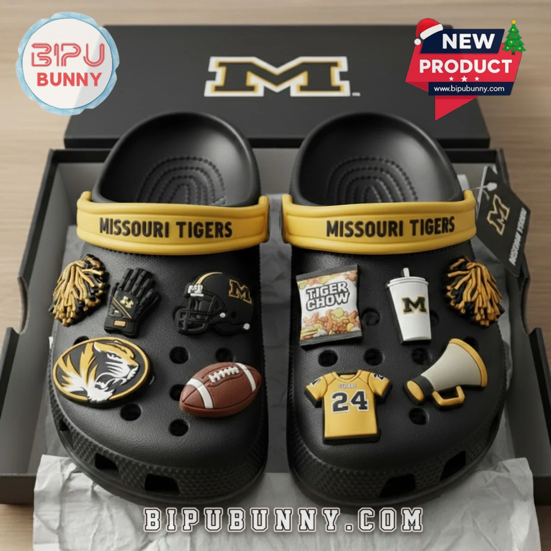 Missouri Tigers Black Edition Crocs Clogs Missouri Tigers Black Edition Crocs Clogs